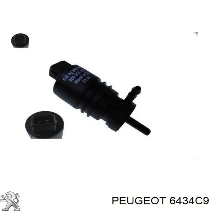 6434C9 Peugeot/Citroen насос-мотор омывателя стекла переднего