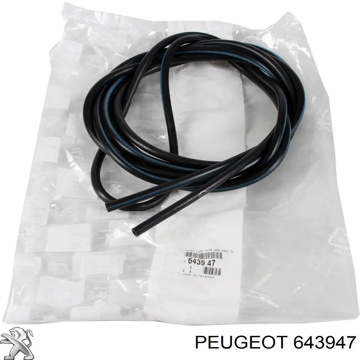 643947 Peugeot/Citroen шланг омывателя лобового стекла