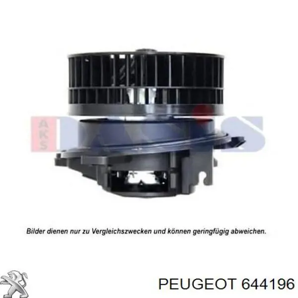 644196 Peugeot/Citroen motor de ventilador de forno (de aquecedor de salão)