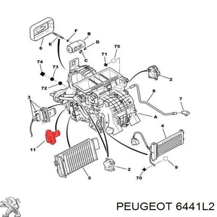 Resitencia, ventilador habitáculo 6441L2 Peugeot/Citroen