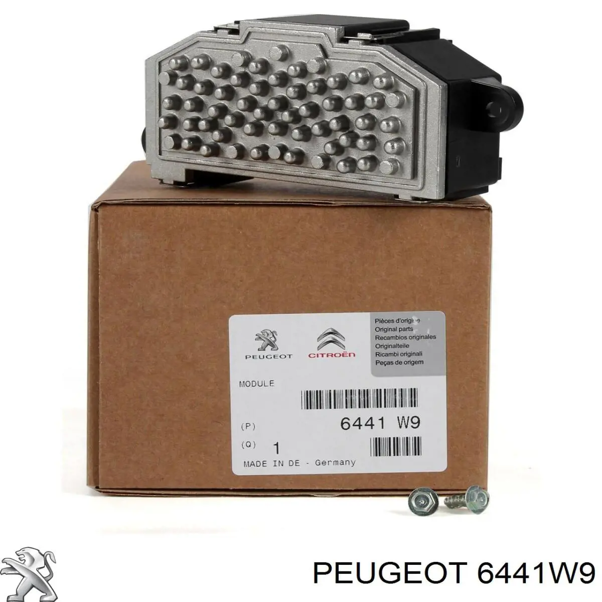 6441W9 Peugeot/Citroen resistor (resistência de ventilador de forno (de aquecedor de salão))