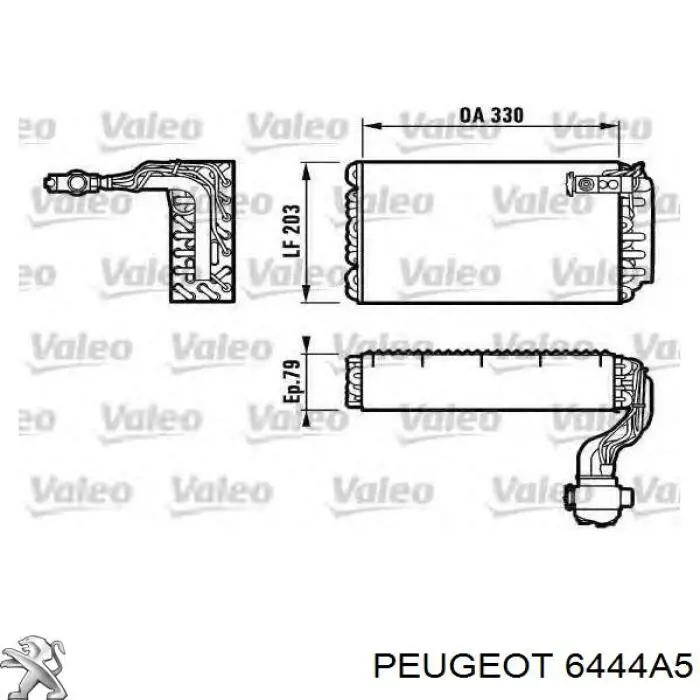 Испаритель кондиционера 6444A5 Peugeot/Citroen