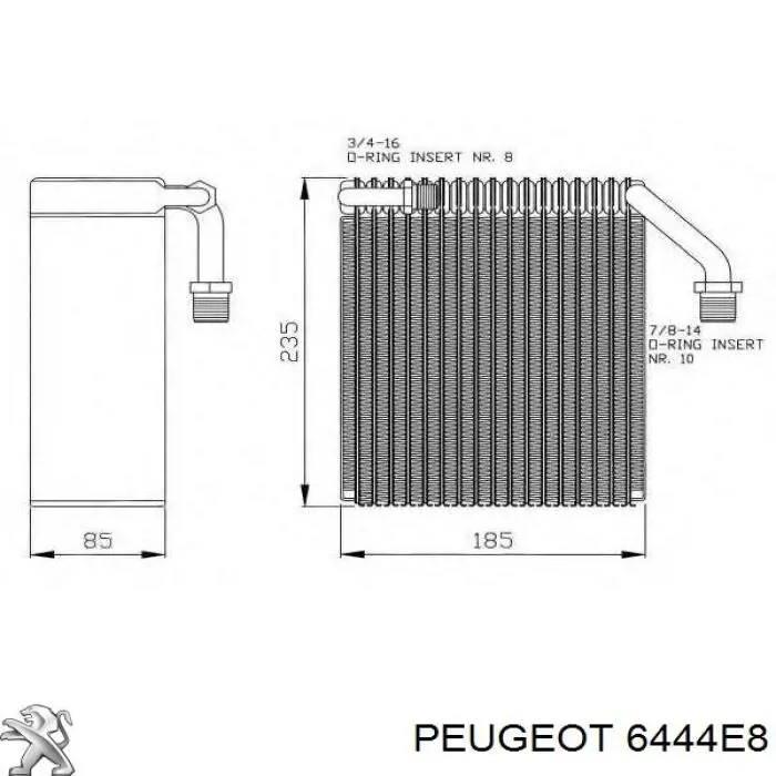  Испаритель кондиционера Peugeot Boxer 