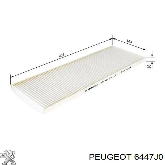 Фильтр салона 6447J0 Peugeot/Citroen