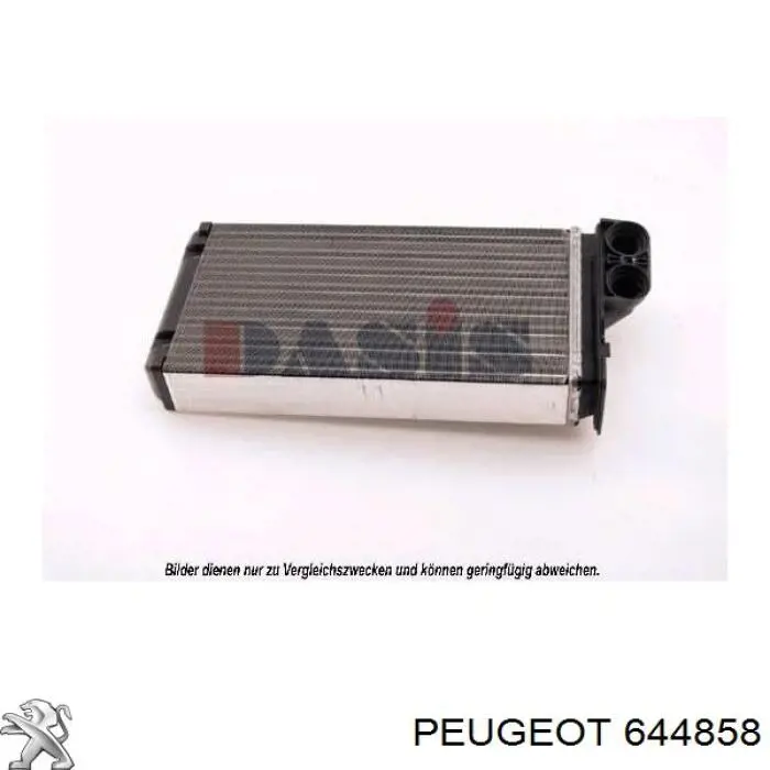 6448.58 Peugeot/Citroen радиатор печки