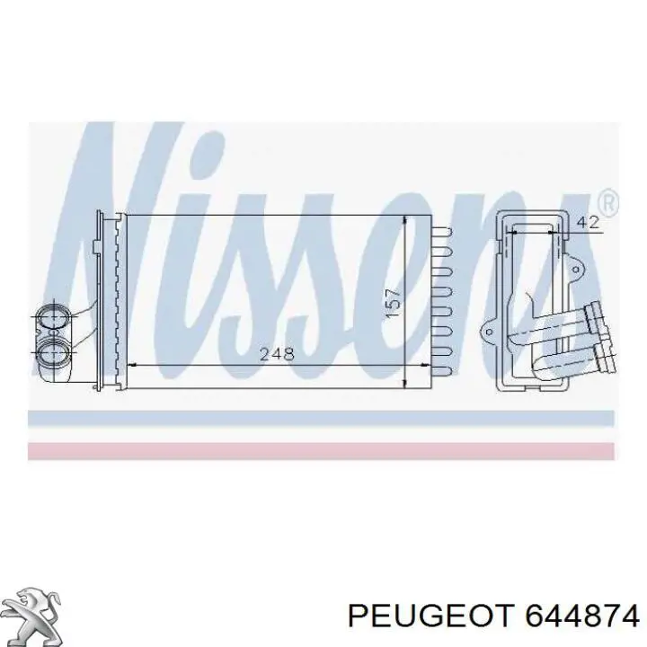 644874 Peugeot/Citroen радиатор печки