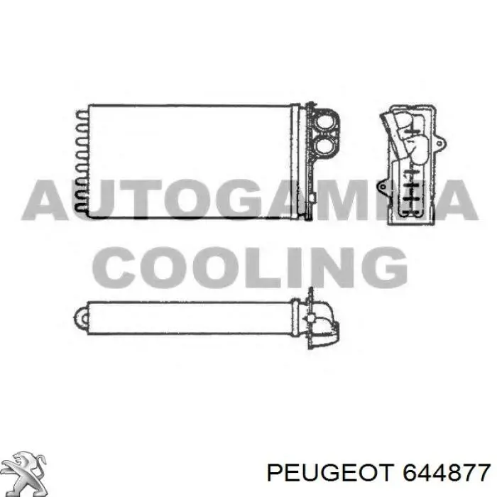 644877 Peugeot/Citroen радиатор печки