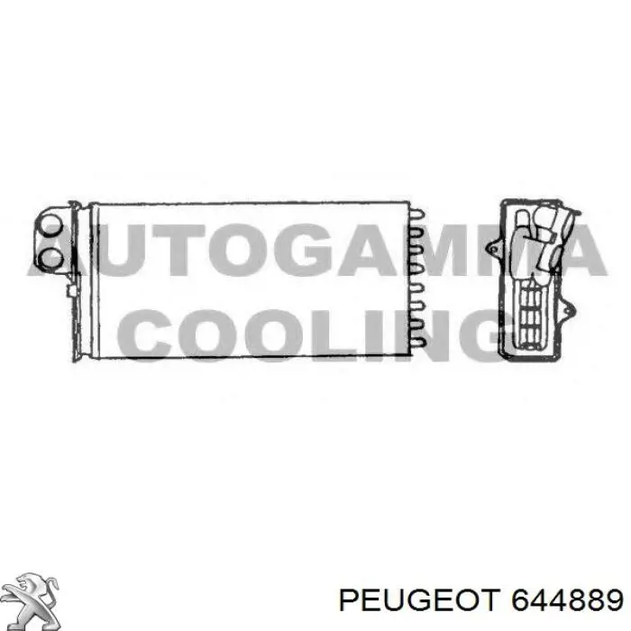 Radiador de calefacción 644889 Peugeot/Citroen