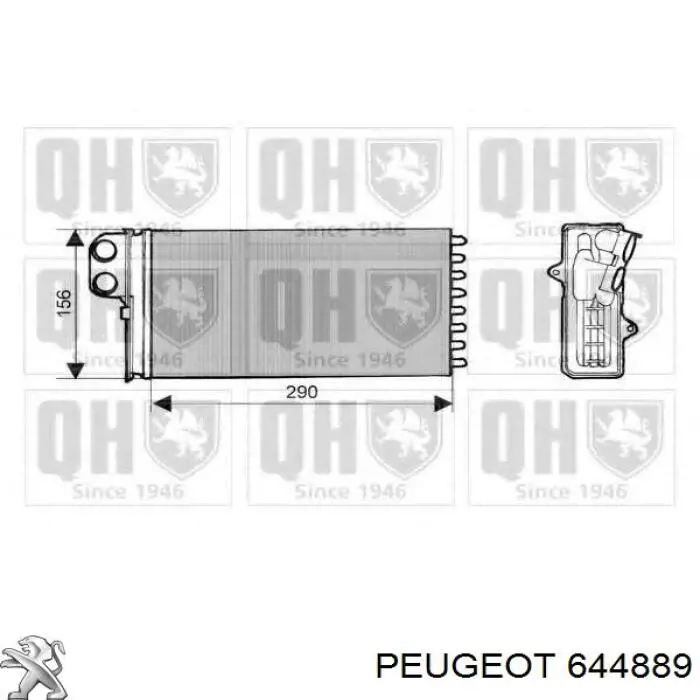 Радиатор печки (отопителя) Peugeot/Citroen 644889 цена, от 20.37 USD