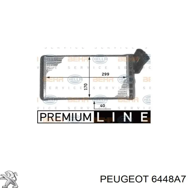 Купить 6448A7 Peugeot/Citroen Радиатор печки