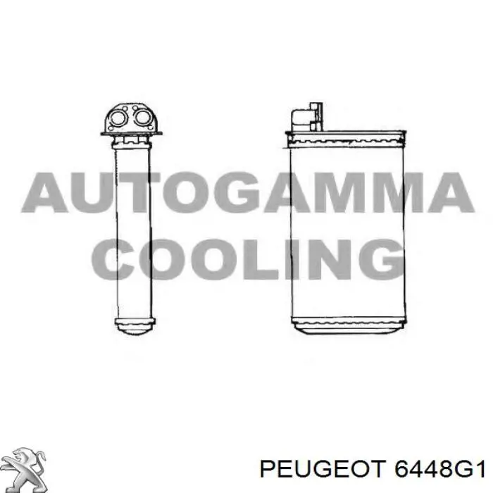 Радиатор печки 6448G1 Peugeot/Citroen