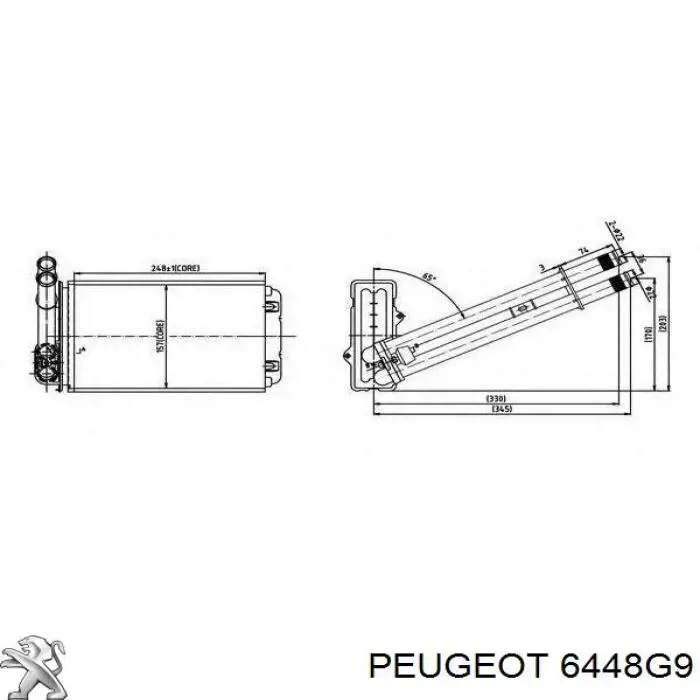 Радиатор печки (отопителя) Peugeot/Citroen 6448G9 цена, от 21.93 USD