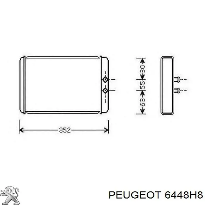 Купить 6448H8 Peugeot/Citroen Радиатор печки