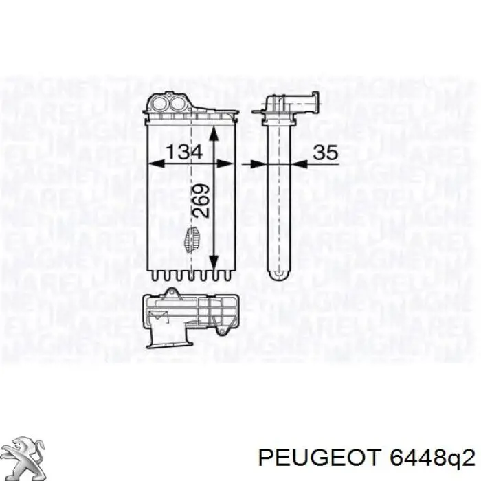 Радиатор печки (отопителя) Peugeot/Citroen 6448Q2