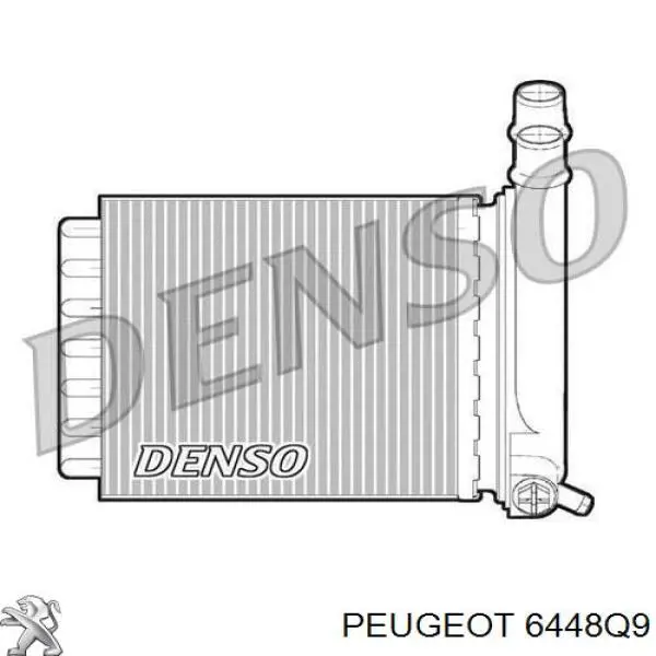 00006448Q9 Peugeot/Citroen radiador traseiro de forno (de aquecedor)