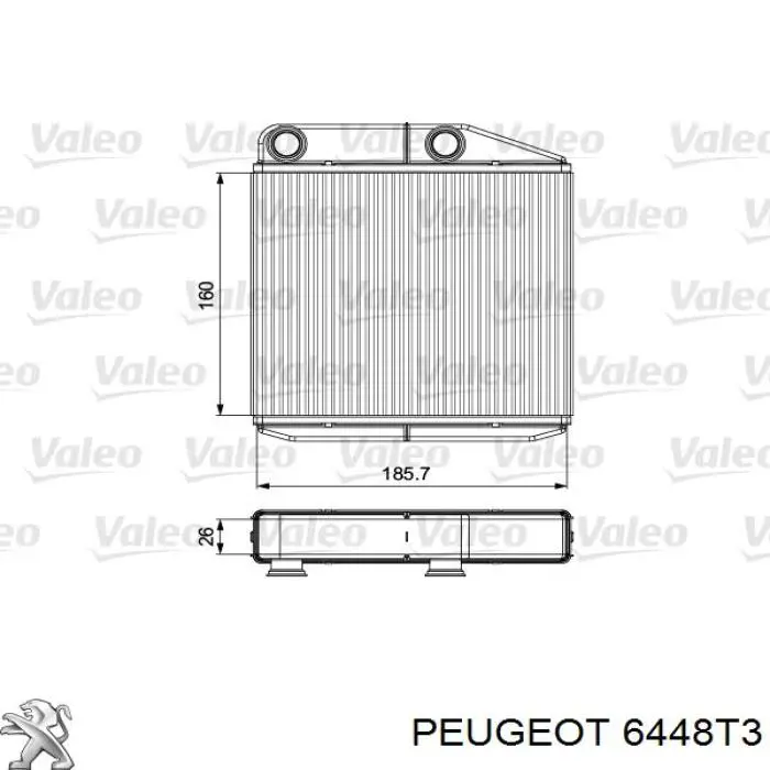 6448T3 Peugeot/Citroen радиатор печки