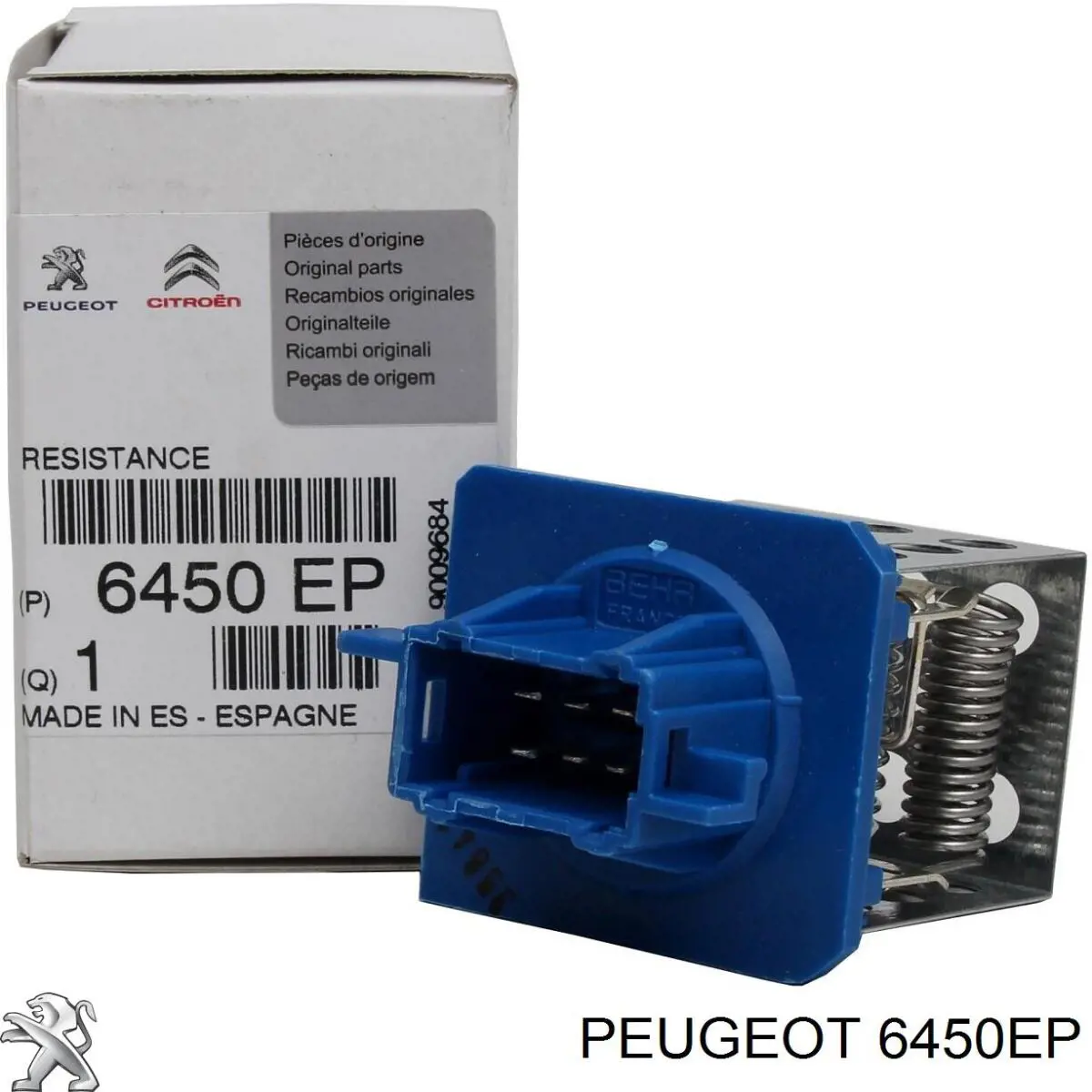 Resitencia, ventilador habitáculo 6450EP Peugeot/Citroen