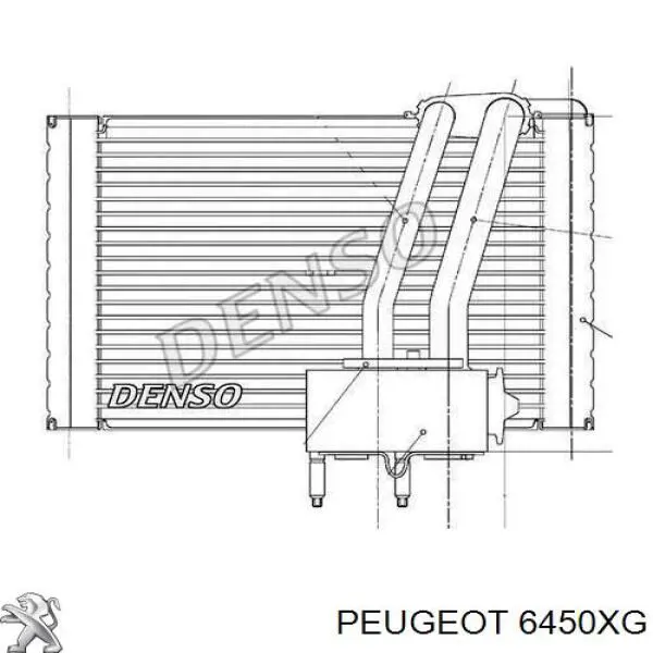 Купить 6450XH Peugeot/Citroen Радиатор кондиционера салонный, испаритель