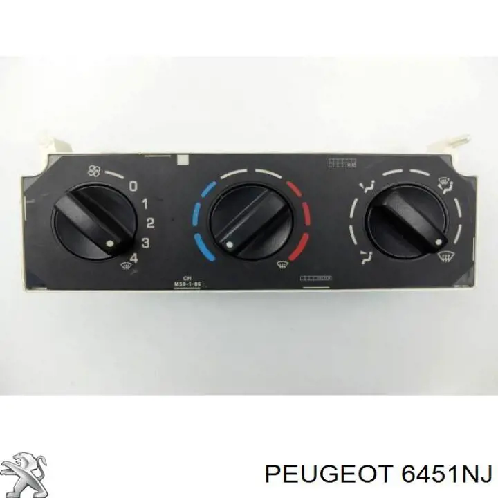 6451NJ Peugeot/Citroen unidade de controlo dos modos de aquecimento/condicionamento