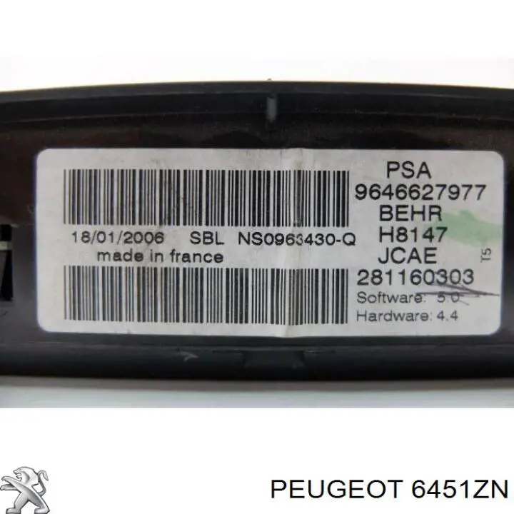 Регулятор вентилятора отопителя Peugeot/Citroen 6451ZN цена, от 28.19 USD