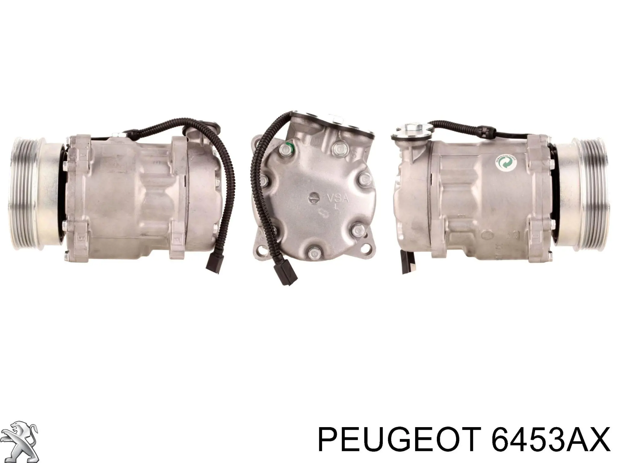 Compresor de aire acondicionado 6453AX Peugeot/Citroen