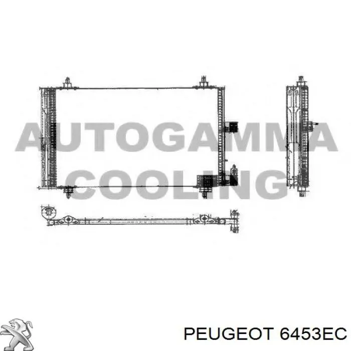 6453EC Peugeot/Citroen радиатор кондиционера