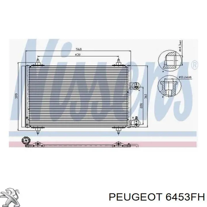 Condensador aire acondicionado 6453FH Peugeot/Citroen