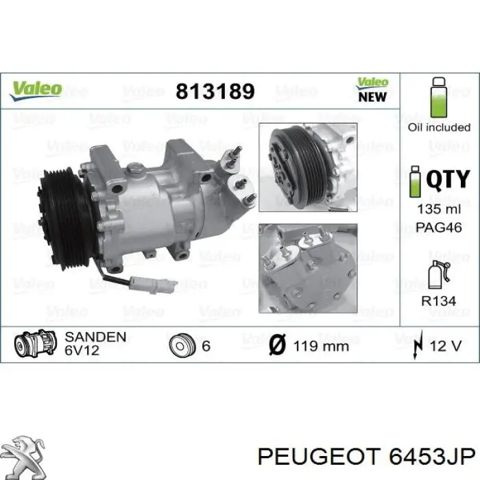  Компрессор кондиционера Peugeot Partner 1