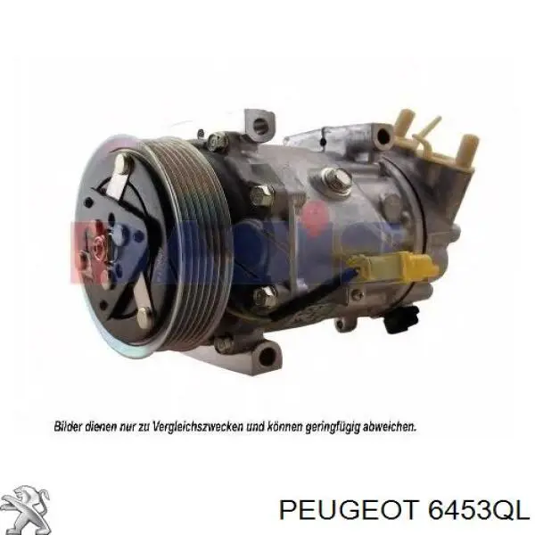 Compresor de aire acondicionado 6453QL Peugeot/Citroen