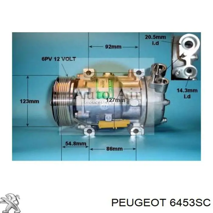 6453SC Peugeot/Citroen компрессор кондиционера