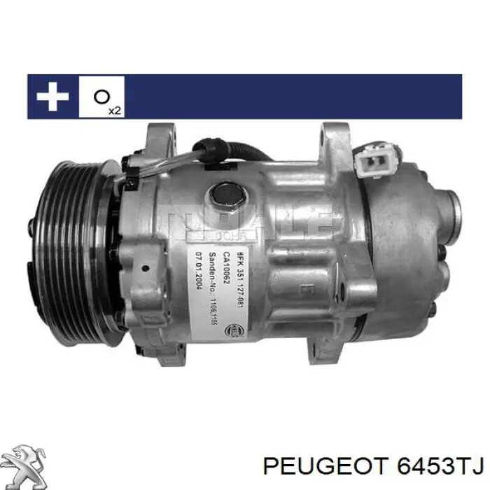 Compresor de aire acondicionado 6453TJ Peugeot/Citroen