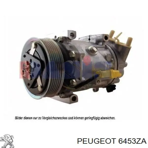Compresor de aire acondicionado 6453ZA Peugeot/Citroen