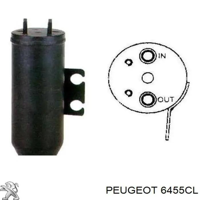 Ресивер-осушитель кондиционера Peugeot/Citroen 6455CL