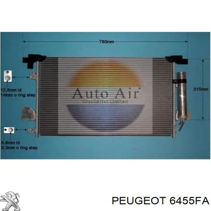 Купить 6455FA Peugeot/Citroen Радиатор системы охлаждения кондиционера