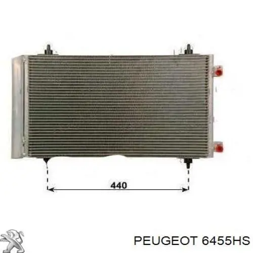 Радиатор охлаждения кондиционера Peugeot/Citroen 6455HS