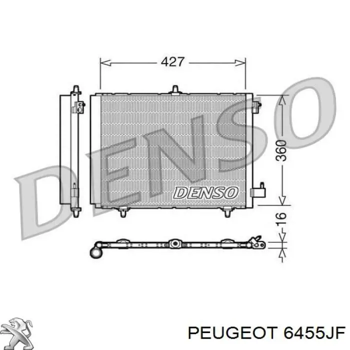 Condensador aire acondicionado 6455JF Peugeot/Citroen
