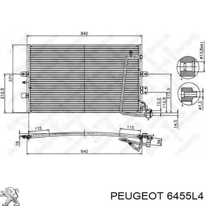 Купить Радиатор кондиционера Пежо 205 II 20A, C