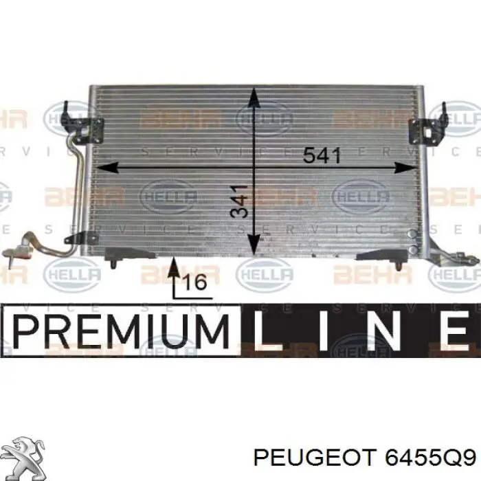 Конденсатор кондиционера Peugeot/Citroen 6455Q9 цена, от 78.74 USD