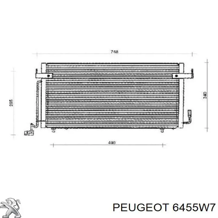 Конденсатор кондиционера Peugeot/Citroen 6455W7 цена, от 61.85 USD
