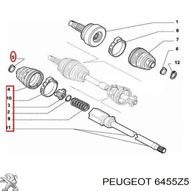 Купить 6455Z5 Peugeot/Citroen Датчик-клапан кондиционера
