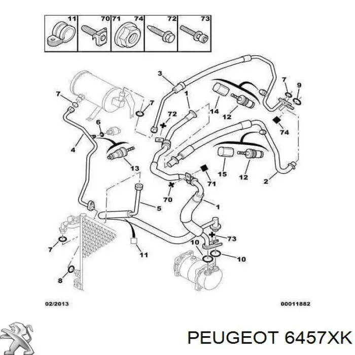 Peugeot/Citroen 6457XK цена, от 0.93 USD