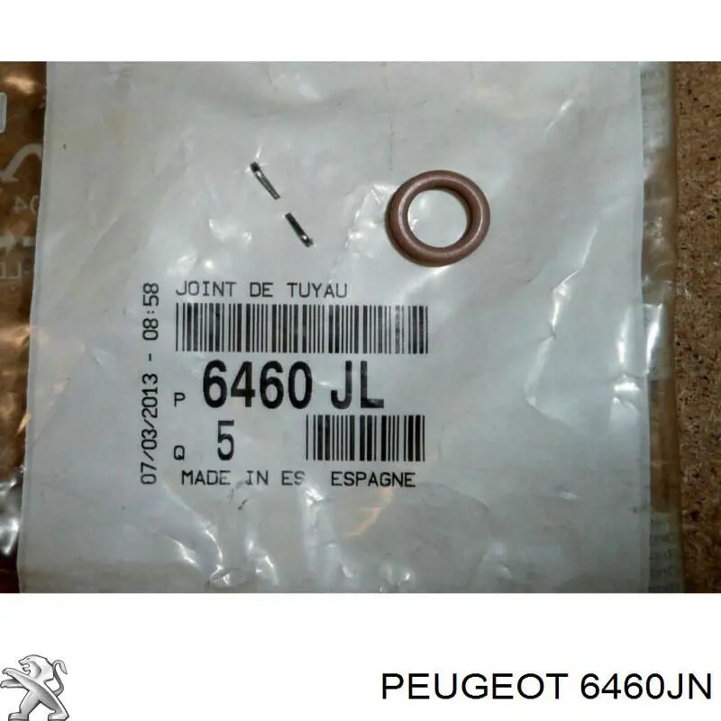 6460JN Peugeot/Citroen кольцо уплотнительное трубки кондиционера
