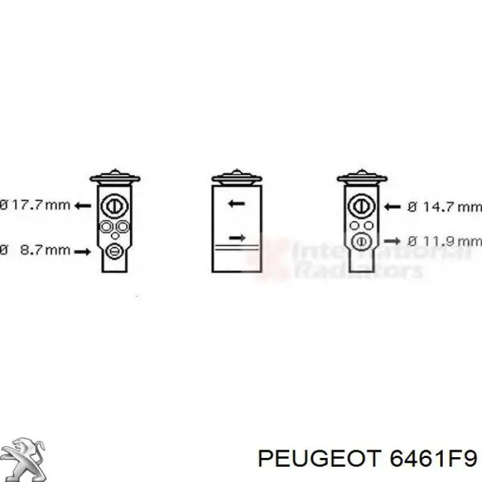 Клапан расширительный Peugeot/Citroen 6461F9 цена, от 5.62 USD