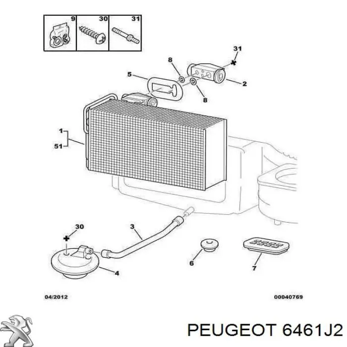  6461J2 Peugeot/Citroen