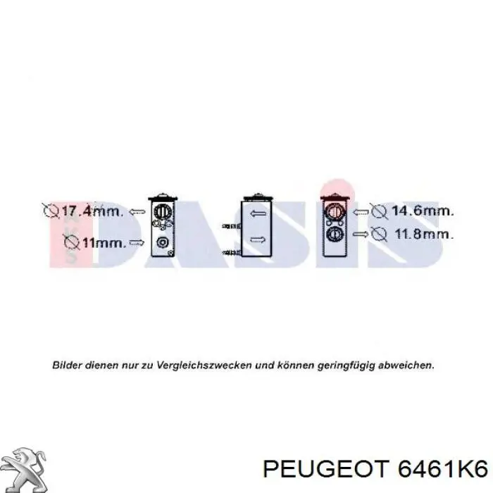 Клапан TRV кондиционера 6461K6 Peugeot/Citroen