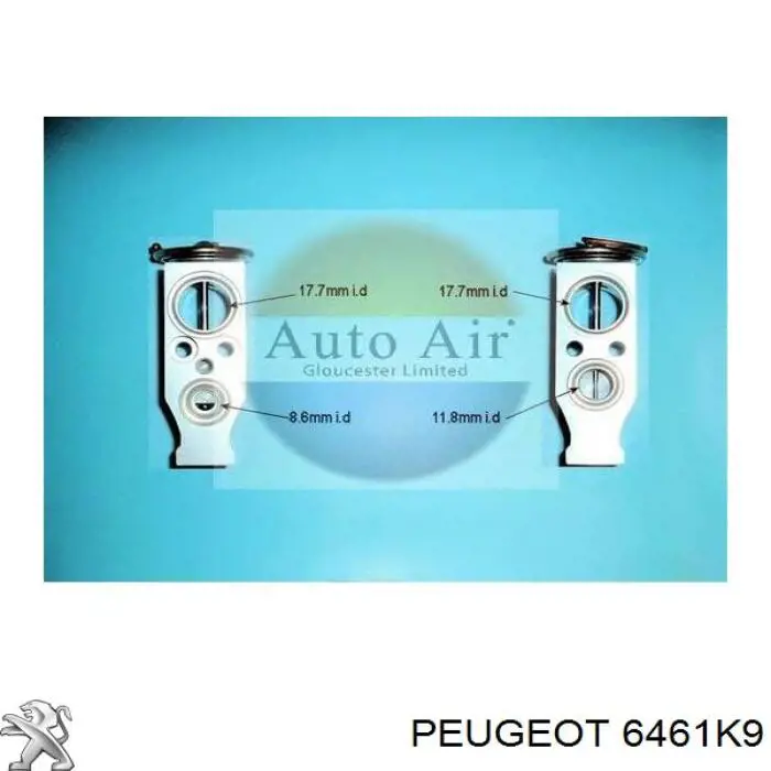 Купить 6461K9 Peugeot/Citroen Клапан TRV кондиционера