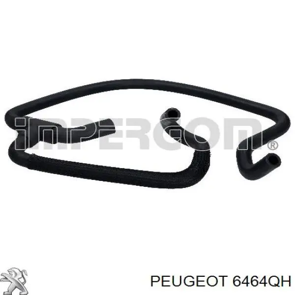 6464QH Peugeot/Citroen шланг радиатора отопителя (печки, подача)