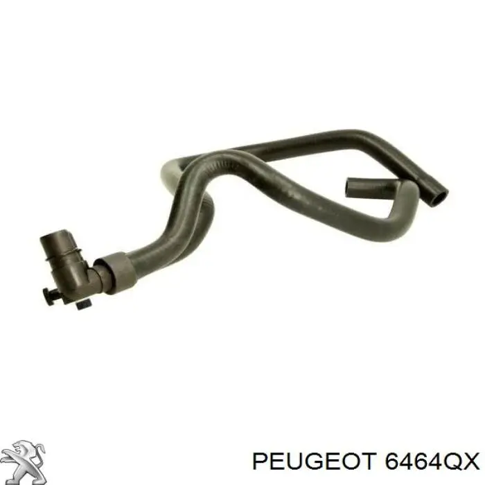6464QX Peugeot/Citroen шланг радиатора отопителя (печки, сдвоенный)