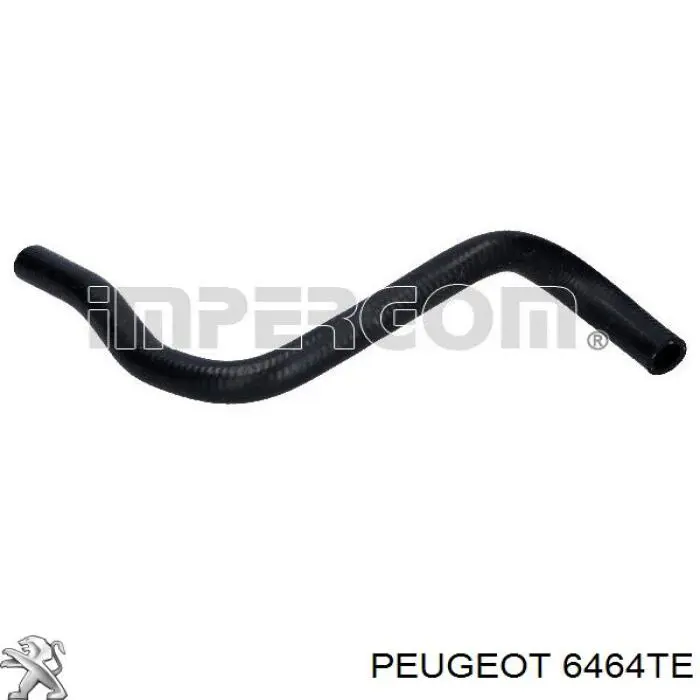 6464TE Peugeot/Citroen шланг радиатора отопителя (печки, обратка)