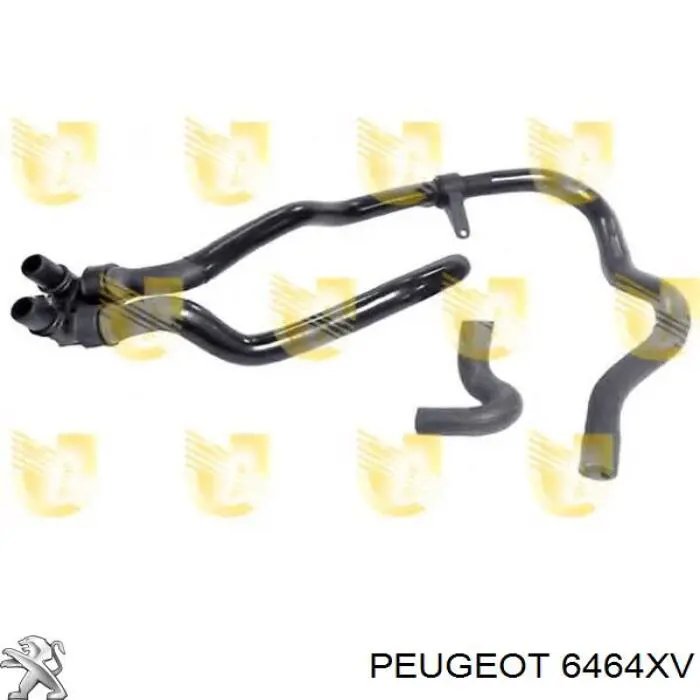 6464XV Peugeot/Citroen шланг радиатора отопителя (печки, сдвоенный)